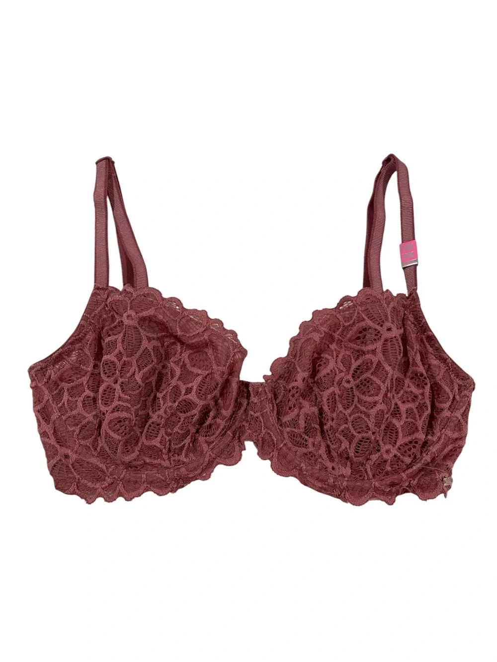 PINK Victoria's Secret Floral Lace Underwire Bra - Dusty Rose